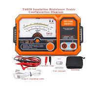 Tester Multimetro, Megaohmmetro tester di resistenza isolamento analogico ricaricabile tramite USB T6005 T6010(T6010(1000))