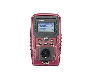Tester per apparecchi Testboy TV 465 secondo DIN VDE 0701-0702, strumento per elettricisti (modulo di compensazione integrato, funzione di aiuto tramite menu, senza funzione di memoria), rosso/nero