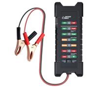 Tester per batteria per auto - Analizzatore 12 V 24 V | Controller di ricarica con display a LED | Pinze in rame, protezione di ricarica, display preciso, compatibile con auto camion moto quad barca