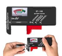 Tester per batterie AA, AAA, C, D, 9 V e 1,5 V. Tester per batterie preciso senza alimentazione interna. Compatibile con batterie standard e ricaricabili per uso domestico e professionale
