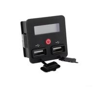 Tester per batterie acide con indicatore di capacità della batteria, voltmetro e due porte USB per caricabatterie con 2 uscite da 5 A, adatto per vari tipi di batteria, tra cui agli ioni di litio