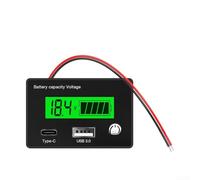 Tester per batterie da DC8V a 30V con schermo LCD verde per batteria agli ioni di litio acido e ferro fosfato chimica batteria chimica connettore a doppia uscita e USB 3.0