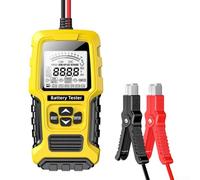 Tester per batterie LCD da 2,7 pollici per veicoli da 12 V 24 V, supporta la misurazione della tensione da 8 V a 30 V CC e diagnostica della batteria per più tipi di acido (giallo)
