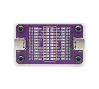 Tester per cavi a ricarica rapida Head Type C con indicatori LED Strumento della connettività portatile per cavi a 24 pin Alimentato a batteria Comoda scheda Type C