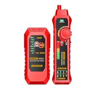 Tester per cavi di rete multi -funzione EVTSCAN, RJ11/RJ45, controllo a tensione, rivelatore a bassa tensione, torcia integrata, per tecnici di rete e professionisti (Rosso)
