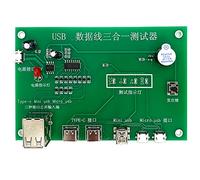 Tester per cavo USB, 3-in-1 per test di cavo dati con scheda di prova di ricarica precisa tipo-C/mini USB/Micro-USB cavo di prova Triade Tester Card