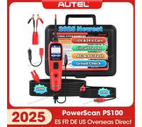 Tester per circuiti automobilistici Autel PowerScan PS100, kit sonda per circuiti di alimentazione automobilistici universale 12V 24V con cavo di prolunga da 20 piedi