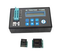 Tester per circuiti integrati LED ricaricabile portatile, tester di chip multifunzione per transistor, diodi, triodo, chip digitali (Tester con 2 basi)