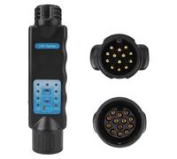 Tester per circuito di cablaggio luci per rimorchio da 13/7 pin, spina, presa 12
