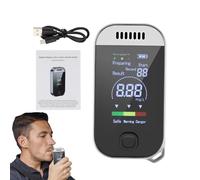 Tester per etilometro portatile, etilometro per alcol | Rilevatore di alcol sul respiro con display digitale | Rilevazione di alcol portatile senza contatto, analizzatore di respiro di precisione