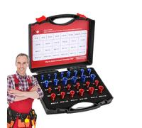 Tester per filettature, e viti, metrico portatile | 26 calibri filettati maschio e femmina con identificazione rapida, per casa, garage, aree strette
