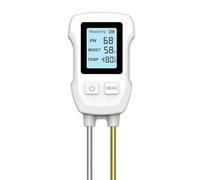 Tester per il terreno, Tester digitale LCD for terreno PH/Umidità/Temp. 3.0-9 pHmetro Sensore di umidità in metallo resistente al calore Monitor for piante da fiore Giardinaggio