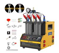 Tester per la pulizia degli iniettori di carburante a 4 cilindri CT160 Tester per la pulizia degli ugelli di iniezione di benzina riscaldati con rilevamento del volume di iniezione, test di tenuta