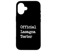 Tester per lasagne ufficiale, divertente per scrivere lasagne minimaliste Custodia per iPhone 16