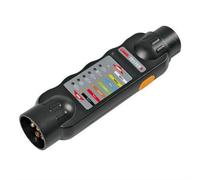 TESTER PER LUCI RIMORCHIO 12V, COMPLETO DI ADATTATORI PRESE E SPINOTTI 7/13 POLI