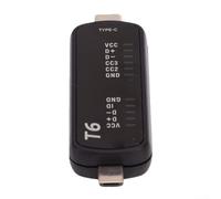 Tester per porta USB C per strumento di inserimento a doppia interfaccia T6 per rilevamento rapido dei guasti e diagnosi dei danni ai pin su smartphone, tablet e laptop con porte di ricarica di tipo C