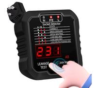 Tester per prese di corrente, indicatore di tensione LCD, tester di | CZDANG - Tester digitale per prese di casa, per proprietari di case, affitti di appartamenti, tester digitale per prese