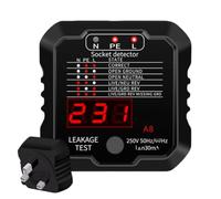Tester per prese elettriche, tester di cablaggio a incastro con accurata | Tester per prese con display LCD per affitti di appartamenti, proprietari di case, appassionati e