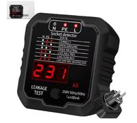 Tester per prese elettriche, tester di cablaggio a incastro con accurata | Tester per prese con indicatore di tensione per affitti di appartamenti, proprietari di case, appassionati e