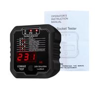 Tester per prese elettriche, tester di cablaggio con display LCD per | CZDANG A8 - Tester di tensione digitale per prese da parete, per proprietari di case e affitti di appartamenti (standard