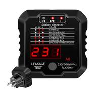 Tester per prese elettriche, tester di cablaggio con display LCD per | CZDANG A8 - Tester di tensione digitale per prese da parete, per proprietari di case, affitti di appartamenti (europeo
