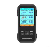 Tester per radiazioni elettromagnetiche con grande schermo a colori, rileva campi elettrici, campi magnetici e radiazioni RF per casa, ufficio e uso industriale (nero)