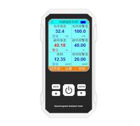 Tester per radiazioni elettromagnetiche con grande schermo a colori, rileva campi elettrici, campi magnetici e radiazioni RF per casa, ufficio e uso industriale (bianco)