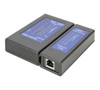 DIGITUS Tester per Cavi di Rete - per Cavi RJ45 e RJ11 - con Tester Poe - rilevamento schermatura - per Cavi Cat 5, Cat 5e, Cat 6 e Cat 6A - Nero