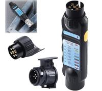 Tester per rimorchio a 7 pin: connettore con connettore da 13 a 7 poli e adattatore da 7 a 13 poli, presa rimorchio, dispositivo di prova per illuminazione del rimorchio da 12 V per la risoluzione dei