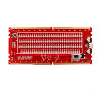 Tester per slot di memoria LED DDR5 per schede madri desktop e server, doppia alimentazione, materiale ABS, strumento diagnostico LED, adatto per riparazione e manutenzione del computer (rosso)
