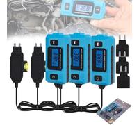 Tester per sonda guasti circuiti automobilistici, controllo lama fusibile relè auto 20A 48V con display LCD retroilluminato blu, tester di corrente portatile ad alta precisione per tracciamento 3PCS