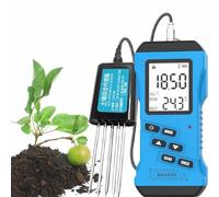Tester per suolo 7 in 1, sensore digitale ad alta precisione per misurazione NPK, pH, umidità, conducibilità e CE, ideale per l'analisi della fertilità del suolo in giardino e agricoltura
