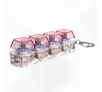 Tester per tasti LED multicolore trasparente rosa, 4 tasti per alleviare lo stress della tastiera meccanica