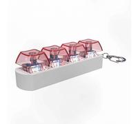Tester per tasti LED multicolore trasparente rosa, 4 tasti per alleviare lo stress della tastiera meccanica