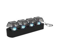 Tester per tastiere a 4 tasti con luci LED per alleviare l'ansia e migliorare la concentrazione, giocattolo da scrivania comp
