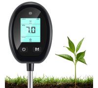 Tester per terreno PH - Misuratore di sensore digitale portatile per giardino, misuratore di temperatura di umidità compatto | Strumento di misurazione della fertilità per la cura del