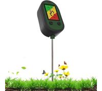 Tester per terreno Portatile con Sonda Rotante per Giardino Tester | 5 funzioni in , luce e suono, misura pH umidità luce temperatura fertilità, display chiaro