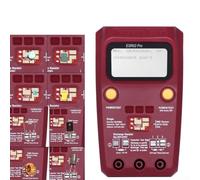 Tester per transistor ESR02 Pro per componenti SMD, misuratore LCR con rilevamento automatico e display LCD (ESR02PRO-Red)