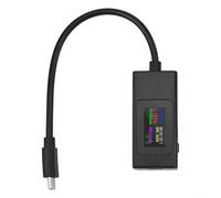Tester portatile USB C per 120 W di tensione di carica rapida e corrente di potenza, con rilevamento del protocollo QC30 PD e archiviazione dei dati (nero)