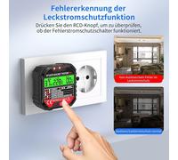 Tester presa con indicatore luce e corrente residua test dispositivo per cablagg