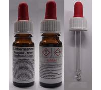 Tester rapido per droghe e sostanze con scala di colore - Reagenzia Liebermann 10 ml - Test 93 sostanze e droghe - per circa 50 applicazioni.