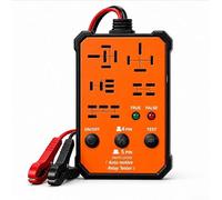 Tester relè a 5 posti per auto da 12 V 24 V, strumento diagnostico wireless con luci a LED, kit di riparazione automatica (arancione)
