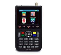 Tester Satellitare Misuratore Schermo Da 3,5 Pollici Riproduzione Video Full HD DVBS/S2 MPEG4 H.265 Sat Finder FTA Set Top Box Facile Da Usare(Black)