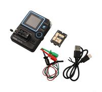 Tester transistor LCR-P1 con supporto patch sostituibile, ricarica di tipo C, display da 1,44 pollici, design ultra compatto per misurazioni elettroniche precise
