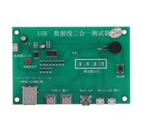 Tester triade per cavi USB, dispositivo di test per cavi dati 3 in 1, tester triade preciso per cavi USB Type-C/Mini USB/Micro-USB