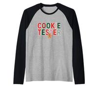 Tester Ufficiale per Biscotti a Forma di omino di Pan di Zenzero Maglia con Maniche Raglan