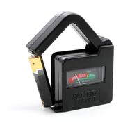Tester Universale per Batterie 54020, Indicatore di Capacità, Compatibile con AAA, AA, C, D, 9V, N, Pile a Bottone, Display a Colori, Senza Bisogno di Alimentazione, Portatile, Nero