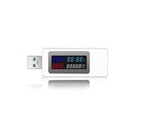 Tester USB 10 in 1. Dc. Tipo -C USB Tester Current 4-30V Metro di tensione Timing Ammeter Ammeter Digital Monitor Cut-off Indicatore di alimentazione Caricabatterie bancario(V30 White)