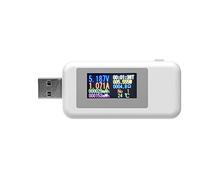 Tester USB 10 in 1 multifunzione USB Socket Tester Tensione di corrente Connettore di tensione Carica batteria Power Bank(White)