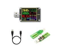 Tester USB 18 IN 1 USB Tester T18 Digital Voltmeter Ammeter Voltimetro DC Power Volt Meter Current Voltage Doctor 1.8" PD QC3.0 Rivelatore(Add load cable)